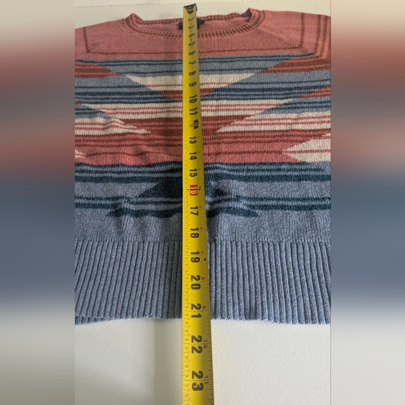 Pendleton Southwestern Cotton Sweater XL Geometric Knit  Western Boho Heritage - Picture 11 of 13